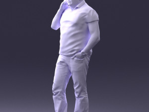 man in green t shirt 0041 3d print ready Modèles 3D en vedette