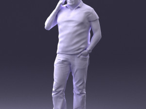man in green t shirt 0041 3d print ready Modèles 3D en vedette