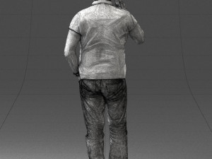 man in green t shirt 0041 3d print ready Modèles 3D en vedette