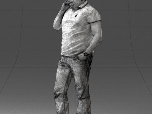 man in green t shirt 0041 3d print ready Modèles 3D en vedette