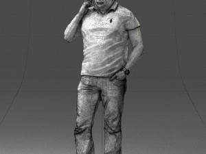 man in green t shirt 0041 3d print ready Modèles 3D en vedette
