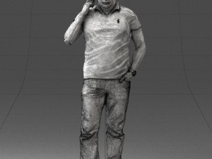 man in green t shirt 0041 3d print ready Modèles 3D en vedette