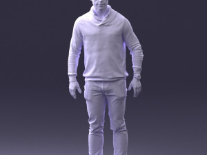 man in blue suit 0047 Modèle 3D