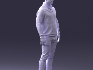 man in blue suit 0047 Modèle 3D