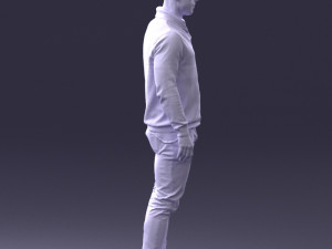 man in blue suit 0047 Modèle 3D