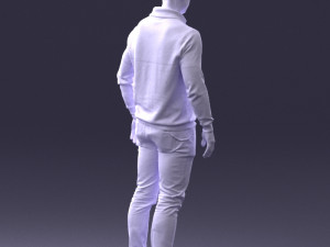 man in blue suit 0047 Modèle 3D