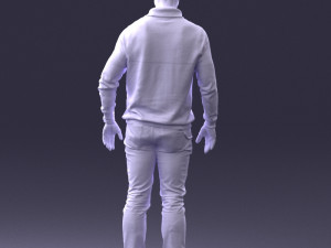 man in blue suit 0047 Modèle 3D