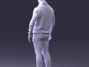 man in blue suit 0047 Modèle 3D