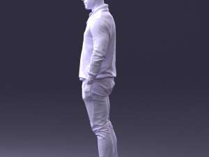 man in blue suit 0047 Modèle 3D