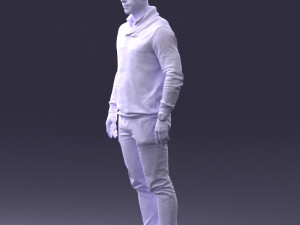 man in blue suit 0047 Modèle 3D