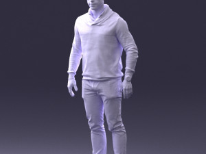 man in blue suit 0047 Modèle 3D
