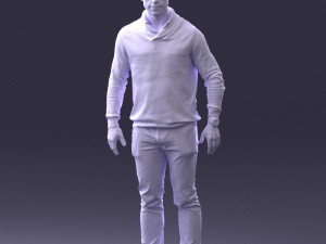 man in blue suit 0047 Modèle 3D