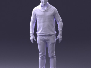 man in blue suit 0047 Modèle 3D