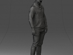 man in blue suit 0047 Modèle 3D
