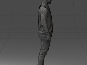 man in blue suit 0047 Modèle 3D