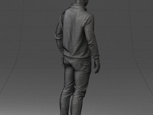 man in blue suit 0047 Modèle 3D