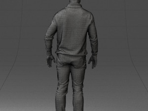 man in blue suit 0047 Modèle 3D