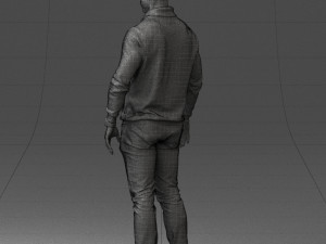 man in blue suit 0047 Modèle 3D