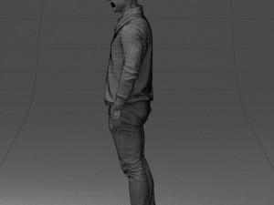 man in blue suit 0047 Modèle 3D