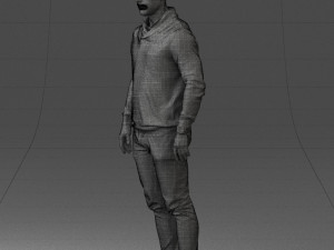 man in blue suit 0047 Modèle 3D