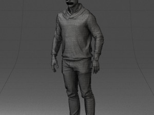 man in blue suit 0047 Modèle 3D
