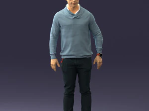 000390 Male Character in Casual Clothing 3dp 3D Print Model