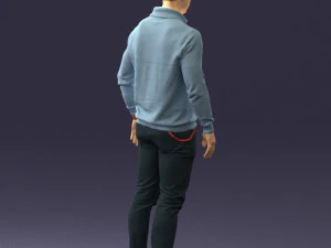 000390 Male Character in Casual Clothing 3dp 3D Print Model