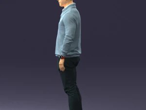 000390 Male Character in Casual Clothing 3dp 3D Print Model