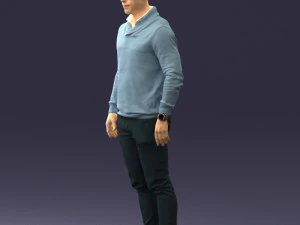 000390 Male Character in Casual Clothing 3dp 3D Print Model