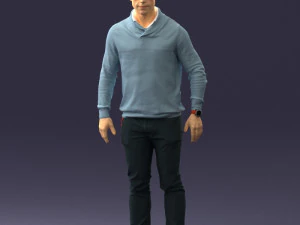 000390 Male Character in Casual Clothing 3dp 3D Print Model