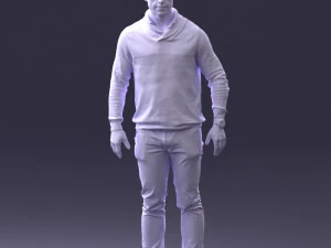 000390 Male Character in Casual Clothing 3dp 3D Print Model