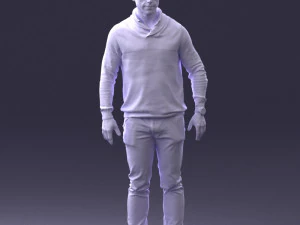 000390 Male Character in Casual Clothing 3dp 3D Print Model
