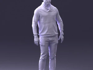 000390 Male Character in Casual Clothing 3dp 3D Print Model
