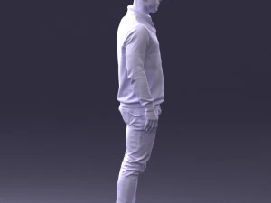 000390 Male Character in Casual Clothing 3dp 3D Print Model