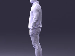 000390 Male Character in Casual Clothing 3dp 3D Print Model