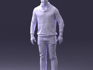 000390 Male Character in Casual Clothing 3dp 3D Print Model