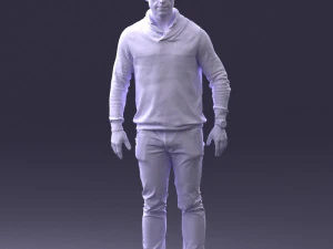 000390 Male Character in Casual Clothing 3dp 3D Print Model