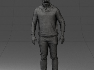 man in blue suit 0047 3d print ready Modelo de Impressão 3D
