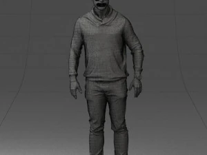 000390 Male Character in Casual Clothing 3dp 3D Print Model