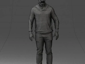 000390 Male Character in Casual Clothing 3dp 3D Print Model