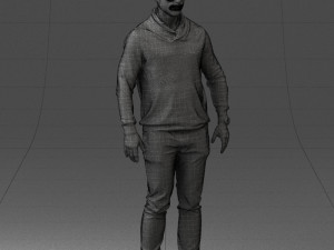 man in blue suit 0047 3d print ready Modelo de Impressão 3D