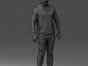 000390 Male Character in Casual Clothing 3dp 3D Print Model