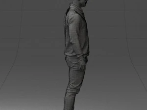 000390 Male Character in Casual Clothing 3dp 3D Print Model