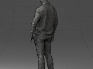 000390 Male Character in Casual Clothing 3dp 3D Print Model