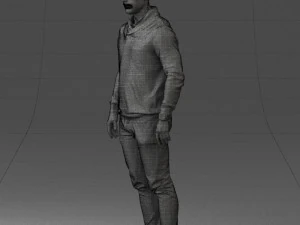 000390 Male Character in Casual Clothing 3dp 3D Print Model