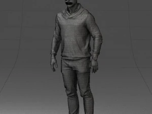 000390 Male Character in Casual Clothing 3dp 3D Print Model