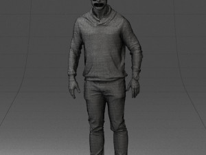 man in blue suit 0047 3d print ready Modelo de Impressão 3D