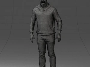 000390 Male Character in Casual Clothing 3dp 3D Print Model