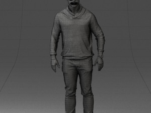 man in blue suit 0047 3d print ready Modelo de Impressão 3D