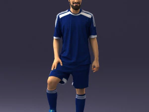 000389 Male Football Player Standing Pose 3dp 3D Print Model